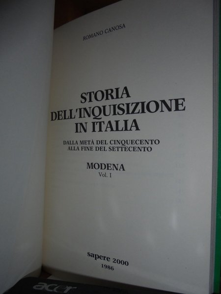 Storia dell' inquisizione in Italia dalla metà del cinquecento alla …