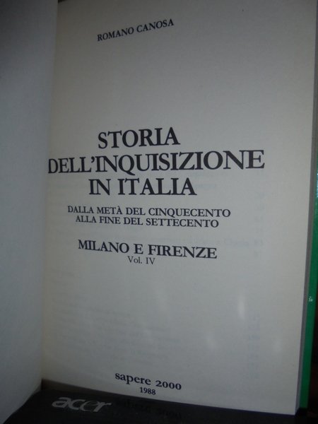 Storia dell' inquisizione in Italia dalla metà del cinquecento alla …