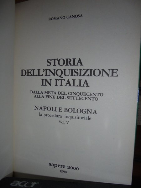 Storia dell' inquisizione in Italia dalla metà del cinquecento alla …