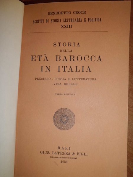 Storia della Età Barocca in Italia