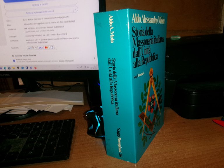 Storia della Massoneria Italiana dall'Unità alla Repubblica. ALDO MOLA 1976