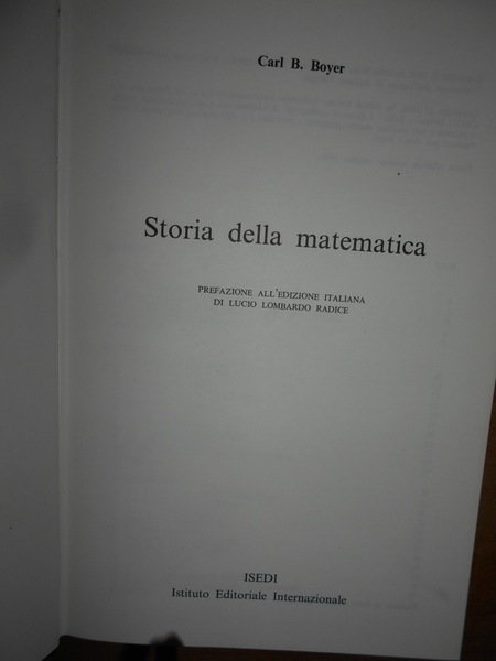 Storia della Matematica