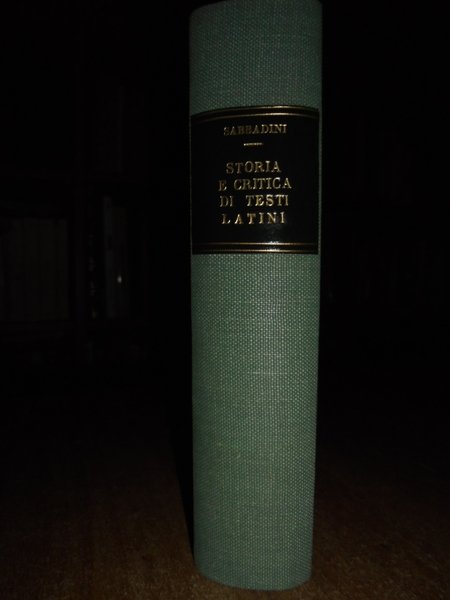 Storia e critica di testi latini. Cicerone, Donato, Tacito, Celso, …