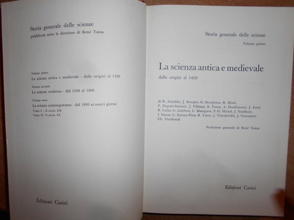 STORIA GENERALE DELLE SCIENZE
