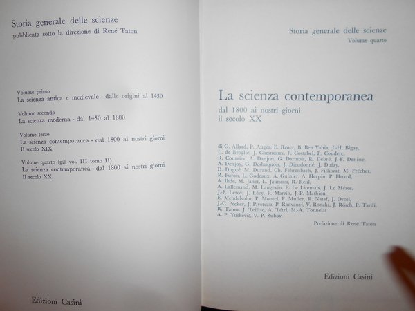 STORIA GENERALE DELLE SCIENZE