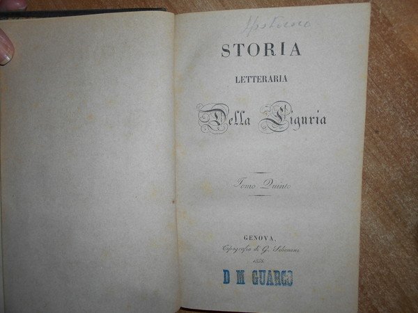 Storia letteraria della Liguria