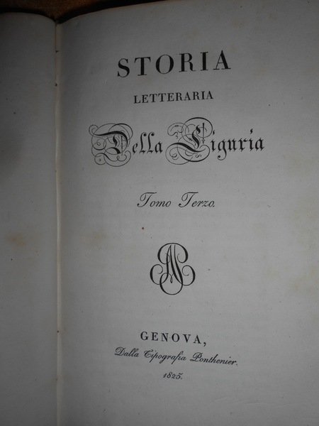 Storia letteraria della Liguria