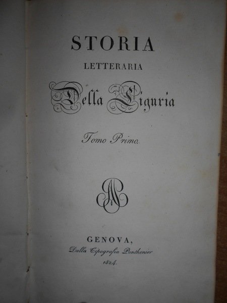 Storia letteraria della Liguria