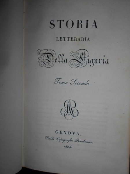 Storia letteraria della Liguria