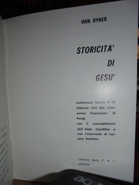 Storicità di Gesù