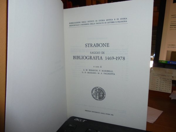 STRABONE Saggio di Bibliografia 1469-1978.