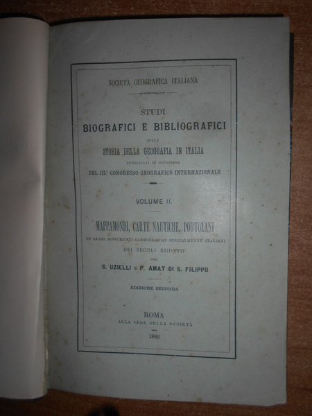STUDI BIOGRAFICI E BIBLIOGRAFICI SULLA STORIA DELLA GEOGRAFIA IN ITALIA …