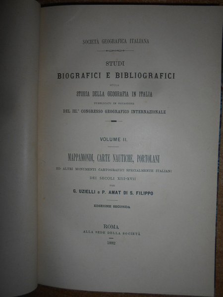 STUDI BIOGRAFICI E BIBLIOGRAFICI SULLA STORIA DELLA GEOGRAFIA IN ITALIA …