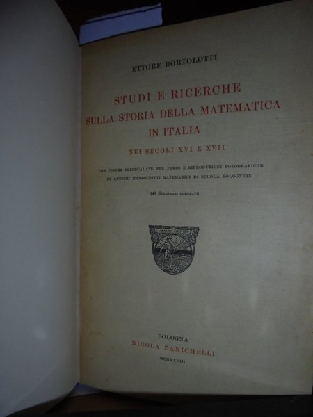 Studi e ricerche sulla Storia della Matematica in Italia