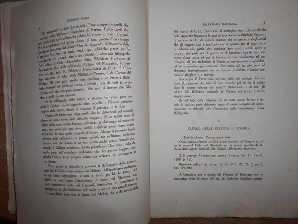 STUDI MAFFEIANI CON UNA MONOGRAFIA SULLE ORIGINI DEL LICEO Ginnasio …