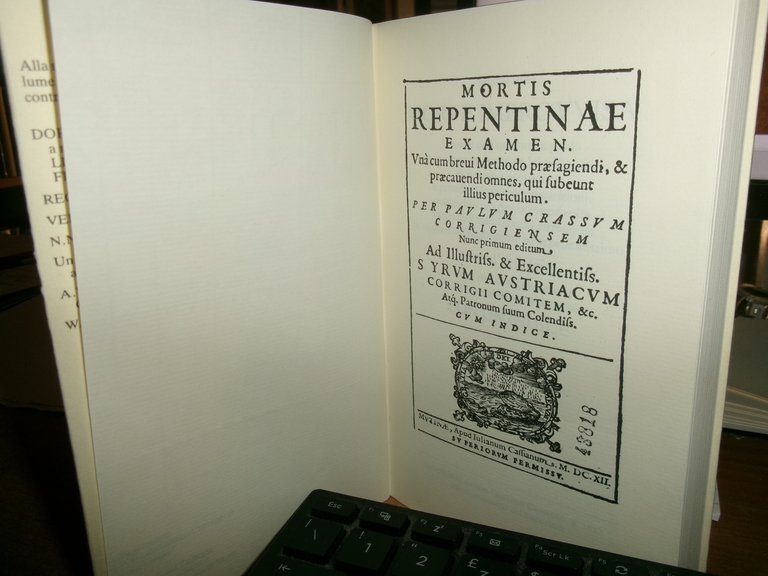 Sulla morte improvvisa. PAOLO GRASSI. A cura di Spalato Signorelli... …