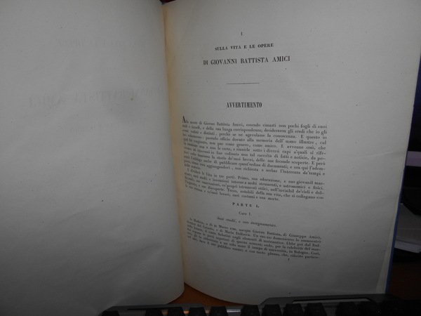 Sulla Vita e le Opere di GIOVANNI BATTISTA AMICI