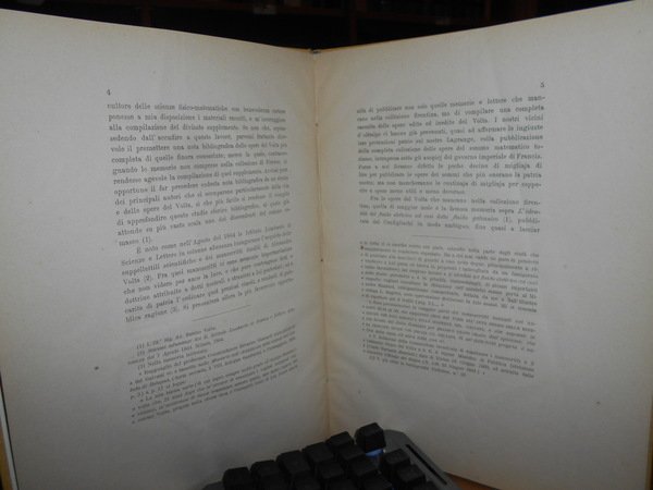 Sulle Opere di ALESSANDRO VOLTA note bibliografiche