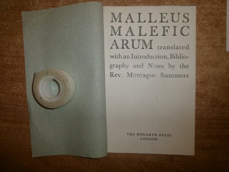 SUMMERS. A Bibliography of the MALLEUS MALEFICARUM (riproduzione)