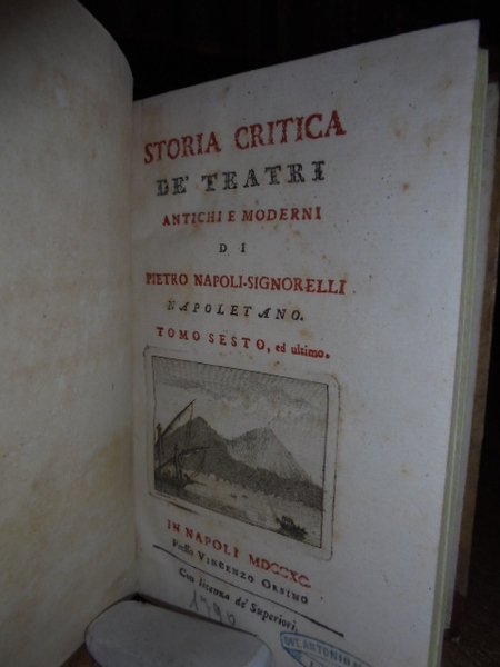 (Teatro) Storia critica de' teatri antichi e moderni