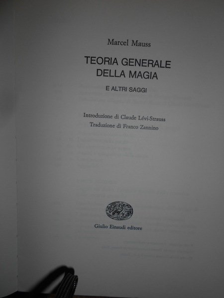 Teoria generale della magia e altri saggi