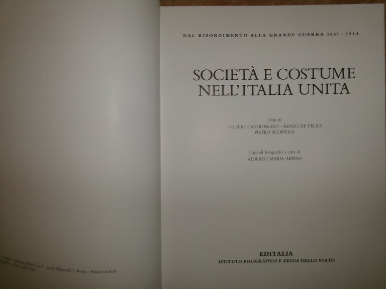 Testi da Valerio Castronovo/Scoppola. Dal Risorgimento alla Grande Guerra 1861