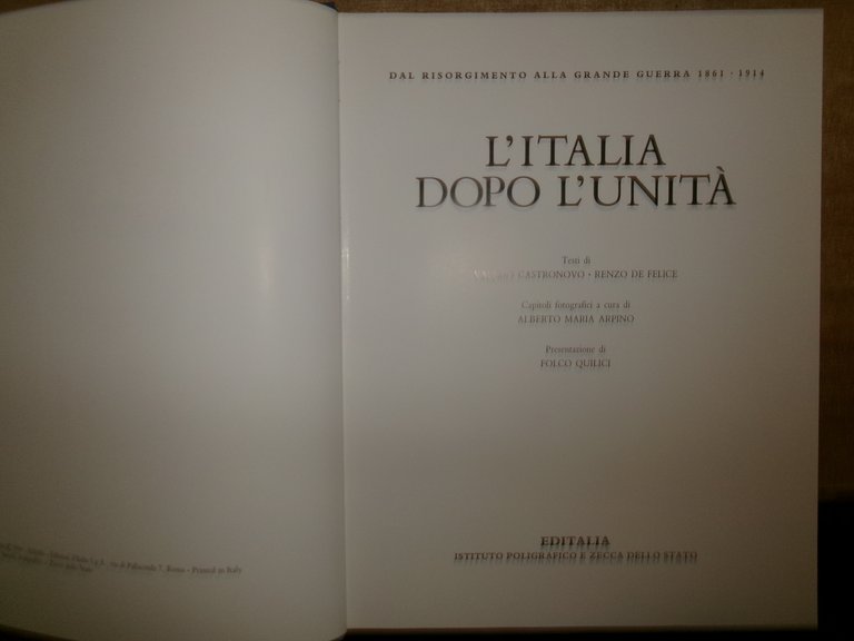 Testi da Valerio Castronovo/Scoppola. Dal Risorgimento alla Grande Guerra 1861