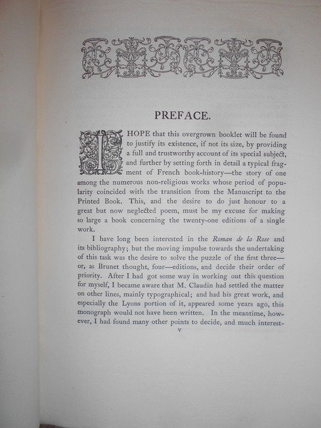 The Early Editions of THE ROMAN DE LA ROSE + …