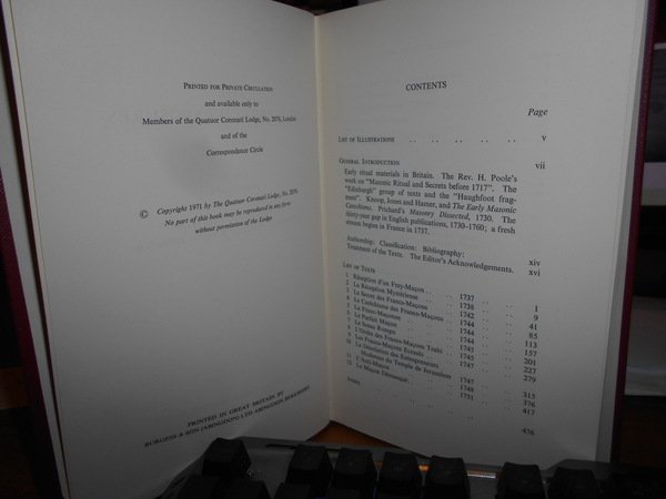 THE EARLY FRENCH EXPOSURES.THE PREMIER LODGE OF MASONIC.