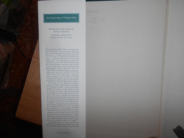 THE ENGRAVINGS of GIORGIO GHISI. Introduction and entries by Suzanna …
