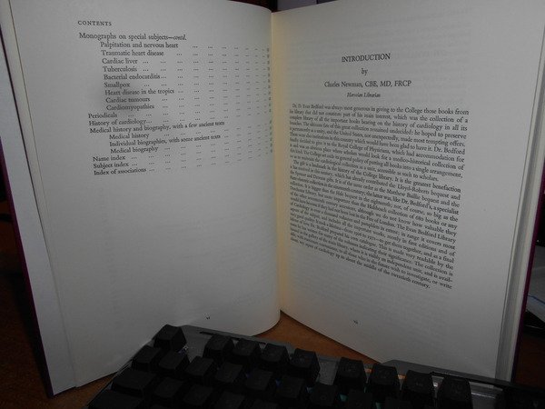 THE EVAN BEDFORD LIBRARY OF CARDIOLOGY. Catalogue of books, pamphlets …