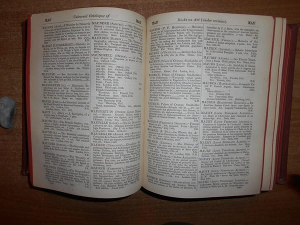 The First Proofs o the UNIVERSAL CATALOGUE of Books on …