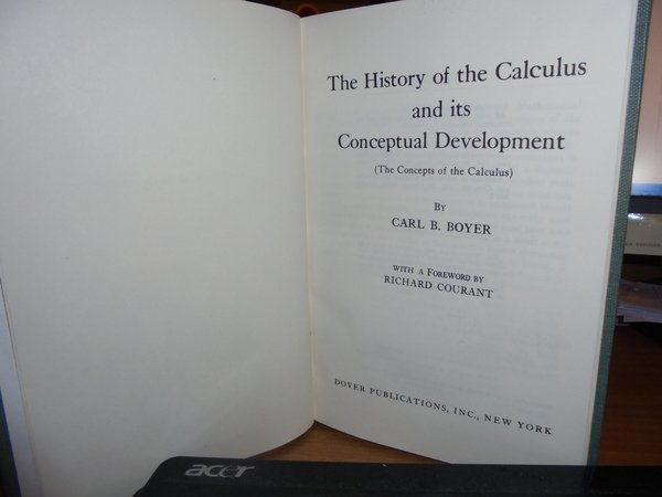 The History of the Calculus and its Conceptual Development