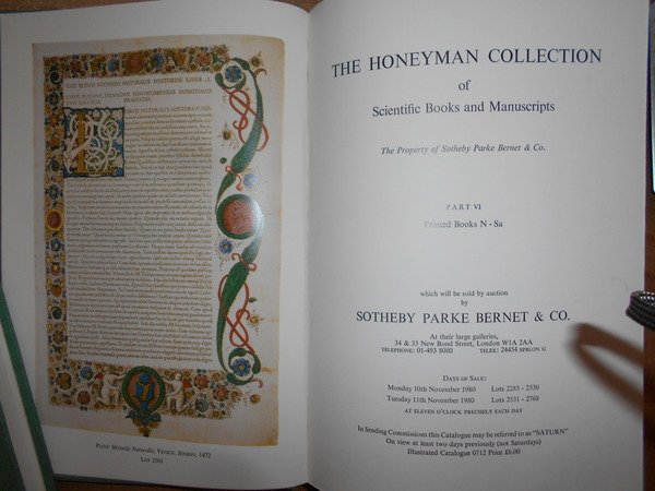 THE HONEYMAN COLLECTION OF SCIENTIFIC BOOKS AND MANUSCRIPTS. PART I-VII., …