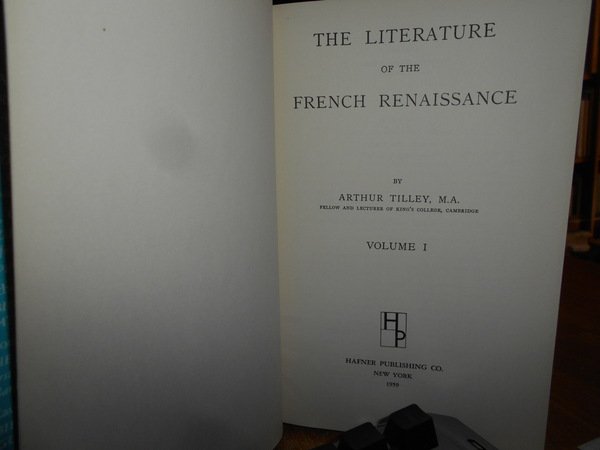 The Literature of the French Renaissance