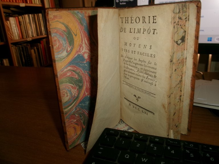 THÉORIE DE L' IMPOT - (Mirabeau, Victor Riquetti, marquis de, …