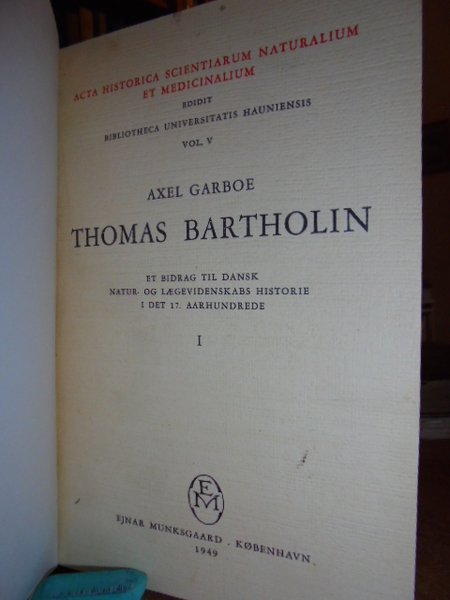 THOMAS BARTHOLIN in lingua danese