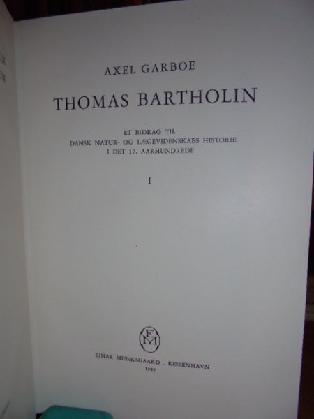 THOMAS BARTHOLIN in lingua danese