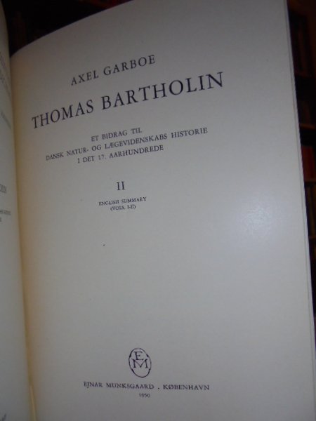 THOMAS BARTHOLIN in lingua danese