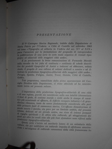 Tipografia ed Editoria in Umbria. ASSISI