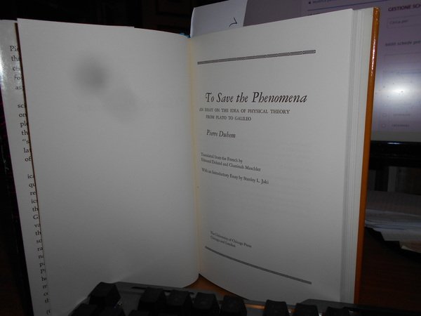 To Save the Phenomena. An Essay on the idea of …