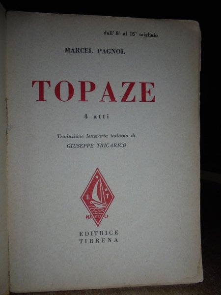 TOPAZE commedia in 4 atti