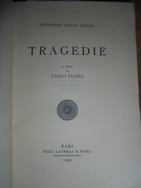 TRAGEDIE a cura di Carlo Filosa
