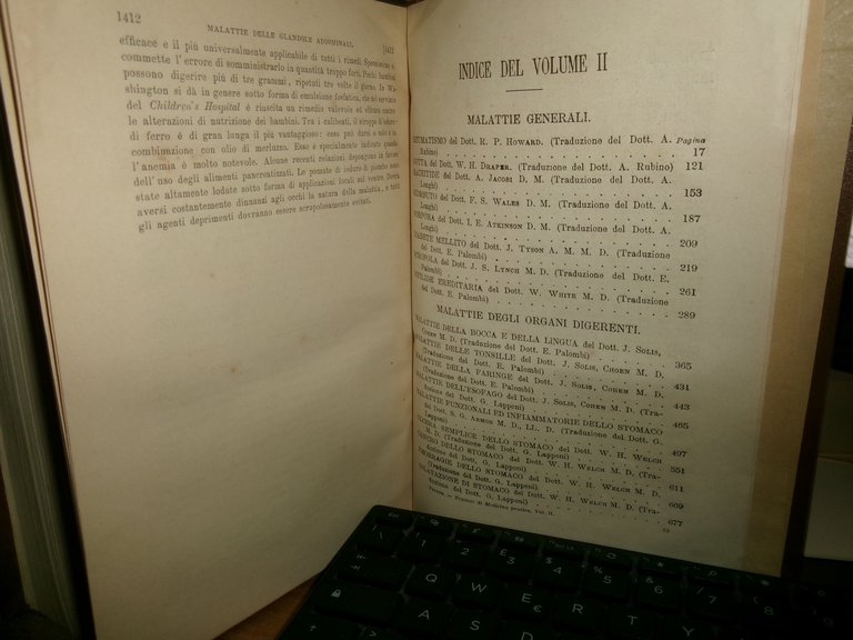 Trattato MEDICINA PRATICA compilato da Autori Americani...William Pepper/Starr