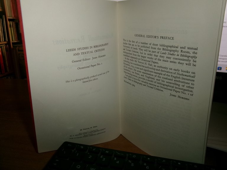 TREVOR H. HALL. Mathematicall Recreations An Exercise in Seventeenth-Century...
