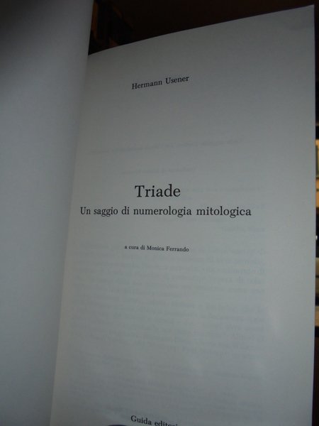 TRIADE Saggio di numerologia mitologica