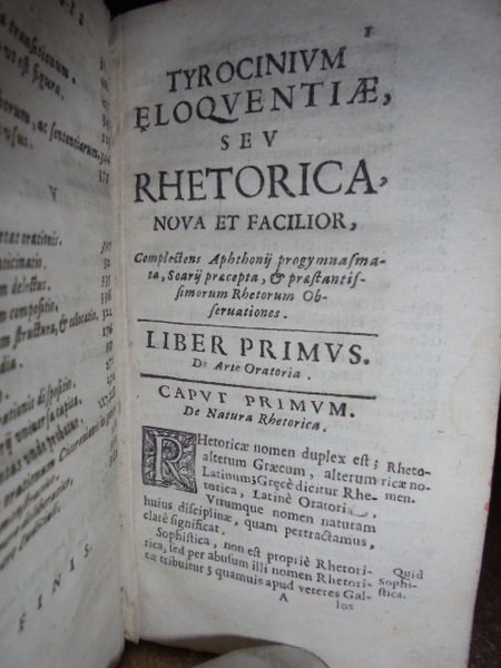 TYROCINIUM eloquentiae sive rhetorica nova, et facilior