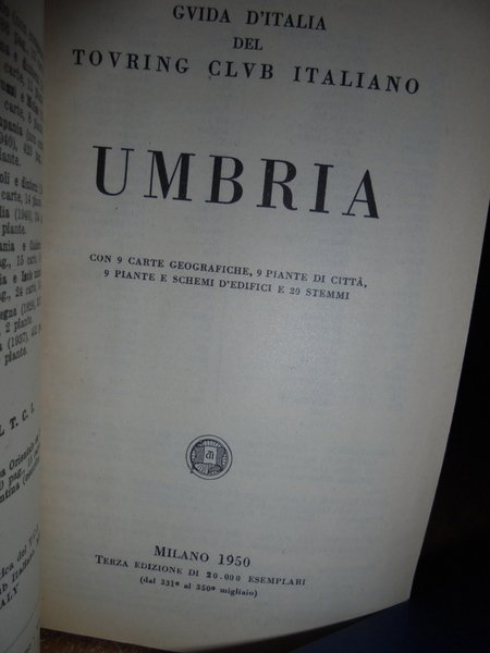 (UMBRIA) TOURING CLUB ITALIANO. 1950