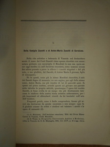 Un dilettante incisore veneziano del XVIII secolo