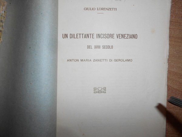 Un dilettante incisore veneziano del XVIII secolo